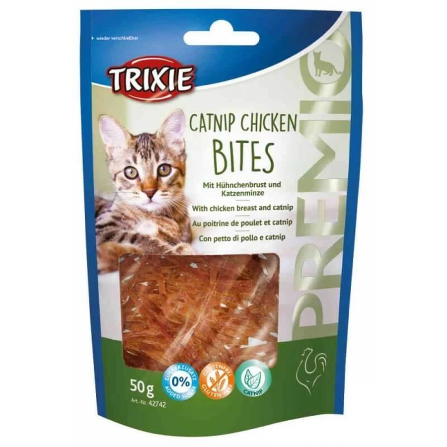 Trixie (Трикси) PREMIO Catnip Chicken Bites - Лакомство Куриная грудка с кошачьей мятой для котов и кошек; 50 г: цены и характеристики