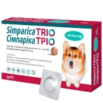 Simparica TRIO (Сімпаріка ТРІО) Протипаразитарні жувальні таблетки від бліх, гельмінтів та кліщів для собак (1 таблетка) 10-20 кг: ціни та характеристики