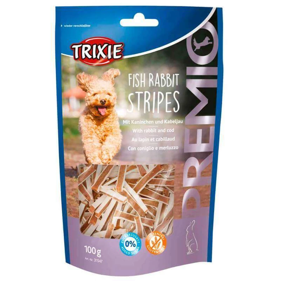 Trixie (Тріксі) Premio Fish Rabbit Stripes – Ласощі з кроликом і рибою для собак; 100 г: ціни та характеристики