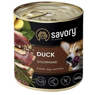 Savory Dog Gourmand Duck - Вологий корм з качкою для дорослих собак гурманів всіх порід; 400 г