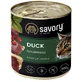 Savory Cat Gourmand Duck - Влажный корм из мяса утки для взрослых котов гурманов; 400 г