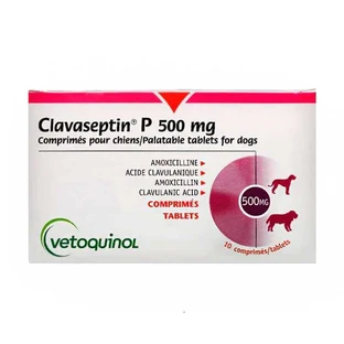 Vetoquinol (Ветокинол) Clavaseptin - Таблетки Клавасептин (антибиотики); 10 табл. /500 мг