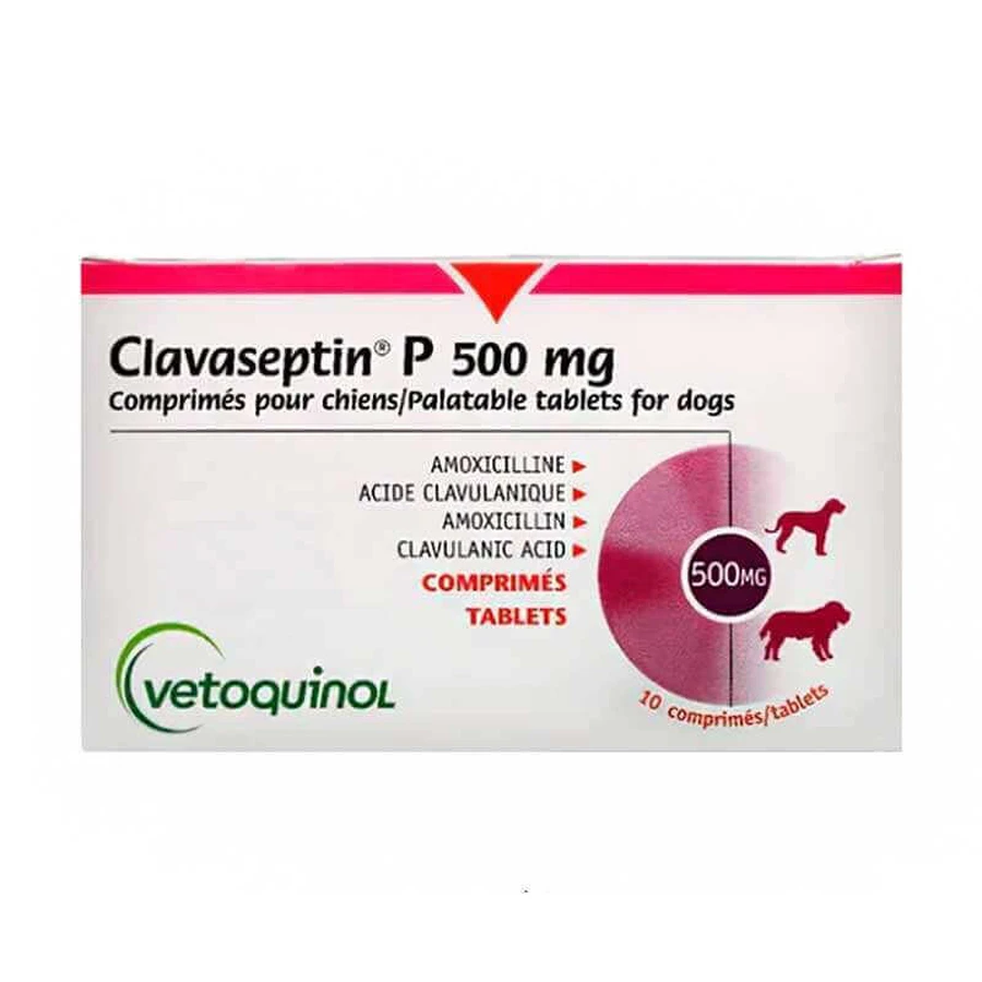 Vetoquinol (Ветокинол) Clavaseptin - Таблетки Клавасептин (антибиотики); 10 табл. /500 мг: цены и характеристики