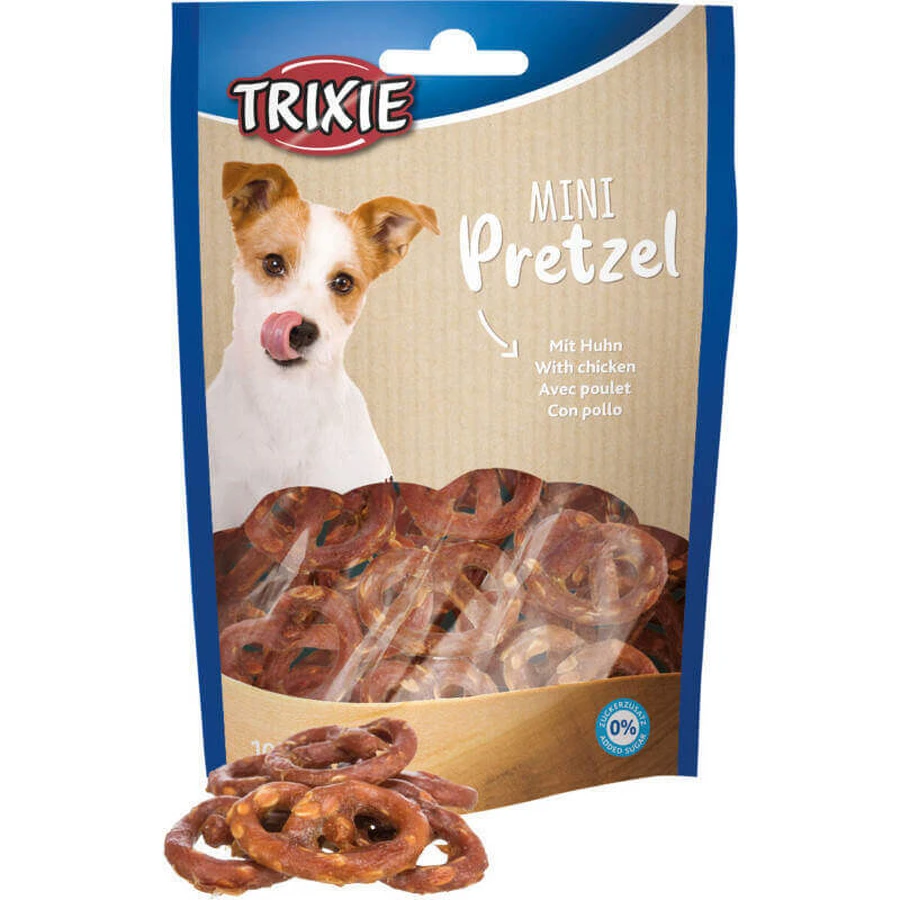 Trixie (Трикси) Mini Pretzels – Лакомство мини крендельки с курицей для собак; 100 г: цены и характеристики