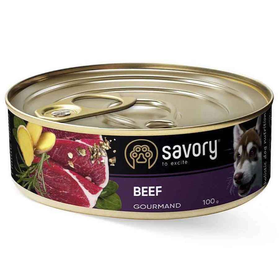 UAnimals Savory Dog Gourmand Вeef - Вологий корм з м'яса яловичини для дорослих собак гурманів; 100 г: ціни та характеристики