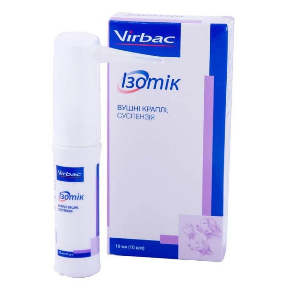 Virbac (Вірбак) Easotic - Суспензія Ізотік для лікування отиту у собак; 10 мл: ціни та характеристики