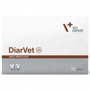 VetExpert DiarVet - Харчова добавка проти діареї для котів та собак малих порід; 30 капс.