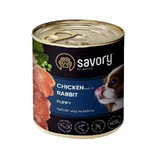 Savory Chicken Rabbit Puppy - Влажный корм с кроликом и курицей для щенков; 400 г