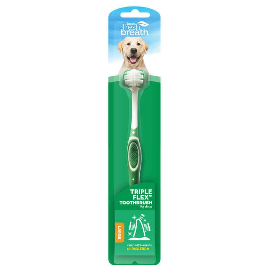TropiClean (Тропиклин) TripleFlex Dog Toothbrush - Зубная щетка для собак; Large: цены и характеристики