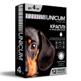 Unicum (Унікум) Premium Протипаразитарні краплі на холку проти бліх та кліщів для собак, 1 шт. (до 4 кг)