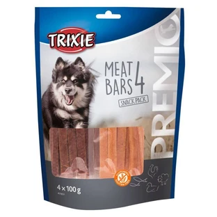 Trixie (Тріксі) Premio 4 Meat Bars – Ласощі з куркою, качкою, бараниною, лососем для собак (палочки); 4х100 г