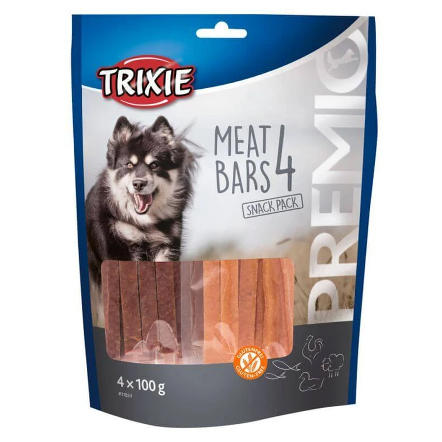 Trixie (Тріксі) Premio 4 Meat Bars – Ласощі з куркою, качкою, бараниною, лососем для собак (палочки); 4х100 г: ціни та характеристики