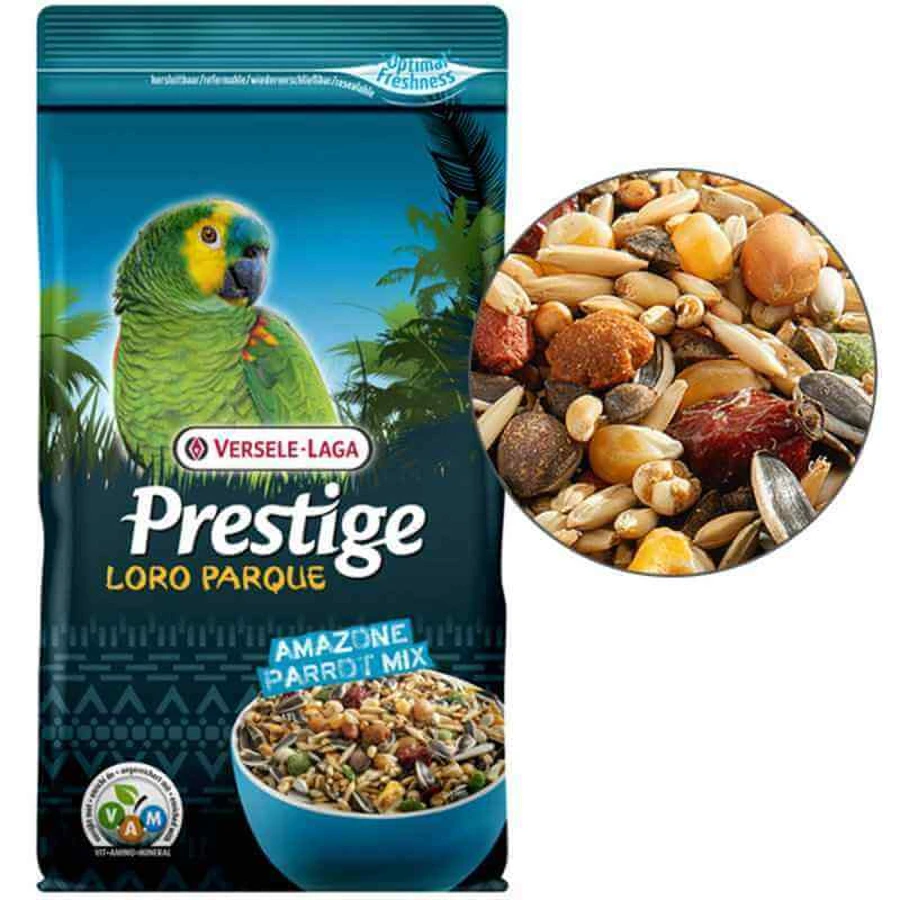 Versele-Laga (Верселе-Лага) Prestige Premium Loro Parque Amazone Parrot Mix - Повнораціонний корм для великих і средніх папуг; 1 кг: ціни та характеристики