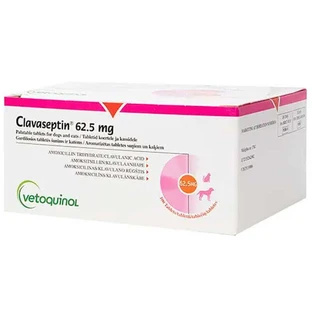 Vetoquinol (Ветокинол) Clavaseptin - Таблетки Клавасептин (антибиотики); 10 табл./62,5 мг