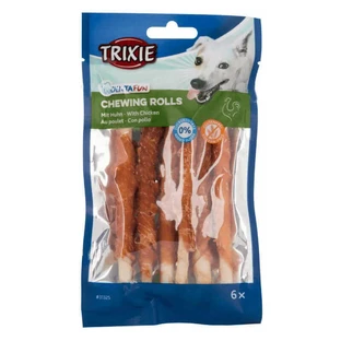 Trixie (Тріксі) Denta Fun Chicken Chewing Rolls - Ласощі палички для чищення зубів з курятиною для собак; 70 г / 12 см (6 шт.)