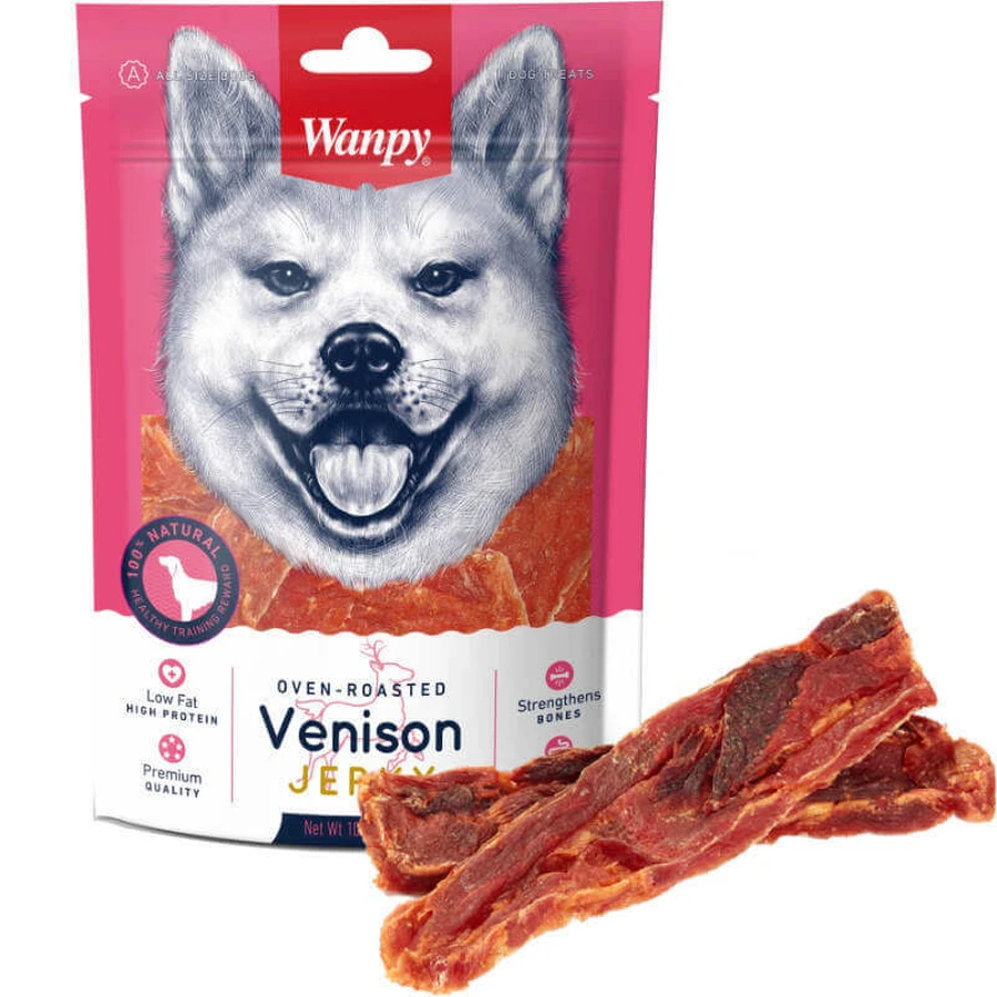 Wanpy (Ванпі) Venison Jerky - Філе оленини в'ялене для собак; 100 г: ціни та характеристики