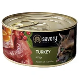 Savory Turkey Kitten - Влажный корм c индейкой для котят всех пород; 200 г