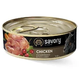 Savory Cat Gourmand Sterilized Сhicken - Вологий корм c куркою для стерилізованих котів всіх порід; 100 г