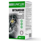 Unicum (Унікум) Premium - Кормова добавка Вітаміни для профілактики сечокам'яної хвороби у котів; 100 таб. / 0,5 г