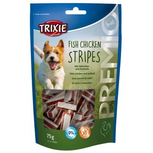 Trixie (Трикси) PREMIO Stripes Chicken and Pollock - Лакомство палочки с курицей и лососем для собак; 75 г