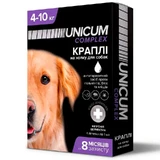 Unicum (Уникум) Complex Противопаразитарные капли на холку против гельминтов, блох и клещей для собак, 1 шт. (4-10 кг)