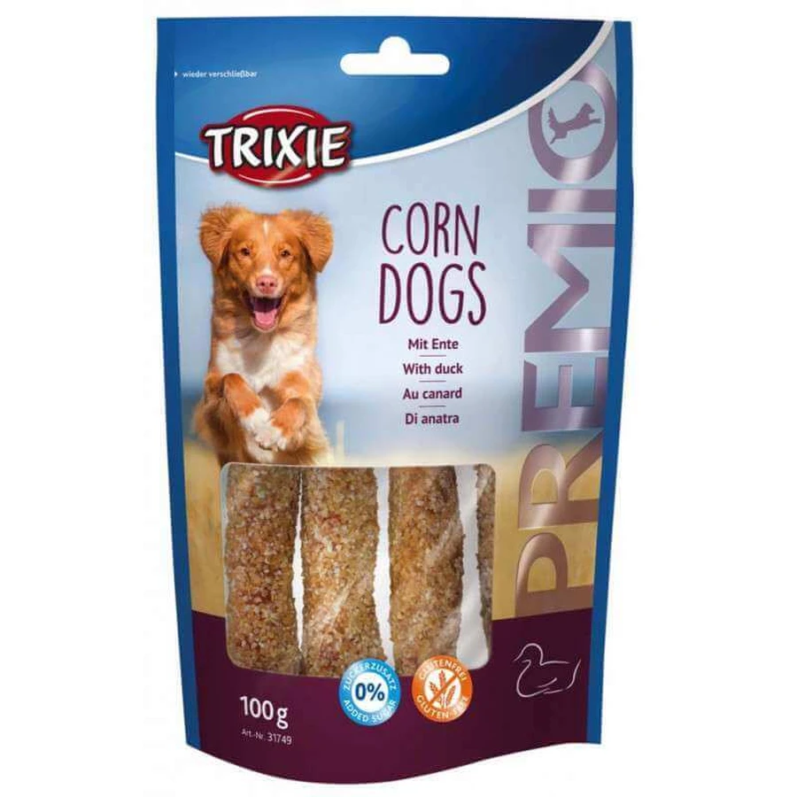 Trixie (Трикси) PREMIO Corn Dogs - Лакомство корн-дог с уткой для собак; 100 г (4 шт./уп.): цены и характеристики