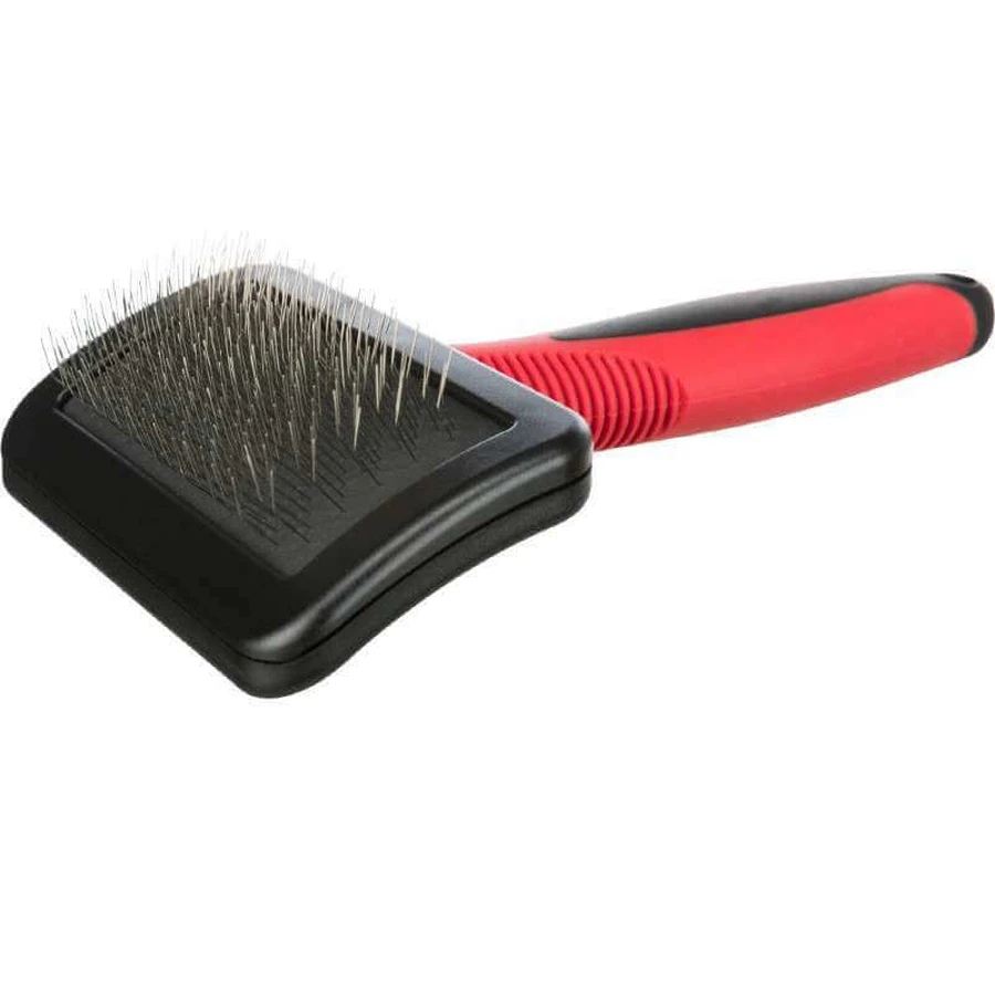 Trixie (Тріксі) Soft Brush - Щітка-пуходерка з м'якою щетиною та гумовою ручкою; 9х16 см: ціни та характеристики