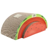 AFP (ЭйЭфПи) Green Rush Watermelon Scratcher - Картонная когтеточка Арбуз для котов с кошачьей мятой; 44х20,5х18 см
