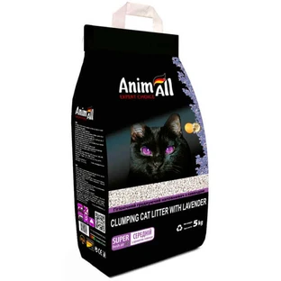 AnimAll (ЭнимАлл) - Наполнитель бентонитовый для кошачьих лотков; 5 кг Lavender, medium
