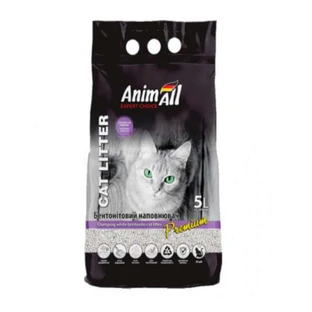 AnimAll (ЭнимАлл) Cat litter Premium Lavender - Белый бентонитовый наполнитель с ароматом лаванды для кошачьих туалетов; 5 л