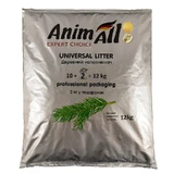 AnimAll (ЭнимАлл) Expert Choice Universal Litter - Древесный впитывающий наполнитель для кошачьего туалета, клеток грызунов и птиц; 12 кг