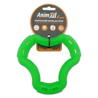 AnimAll (ЭнимАлл) Fun - Игрушка кольцо 6 сторон для собак; 15 см (Зеленый)