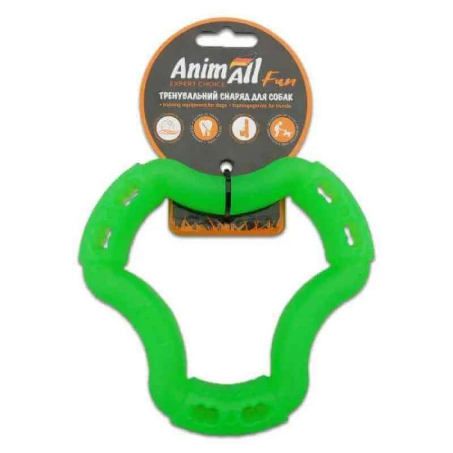 AnimAll (ЭнимАлл) Fun - Игрушка кольцо 6 сторон для собак; 15 см (Зеленый): цены и характеристики