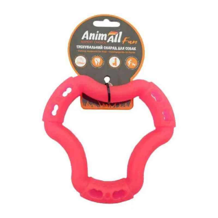 AnimAll (ЭнимАлл) Fun - Игрушка кольцо 6 сторон для собак; 15 см (Коралловый): цены и характеристики