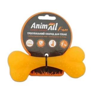 AnimAll (ЭнимАлл) Fun - Игрушка кость для собак; 12 см (Желтый)