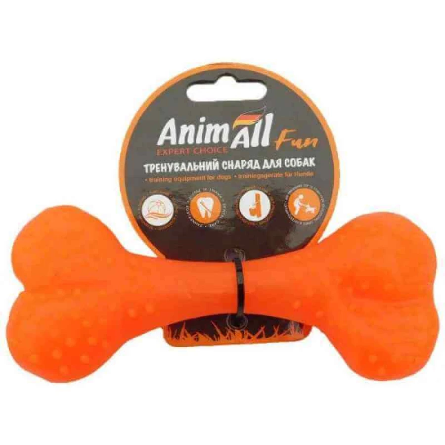 AnimAll (ЭнимАлл) Fun - Игрушка кость для собак; 15 см (Оранжевый): цены и характеристики