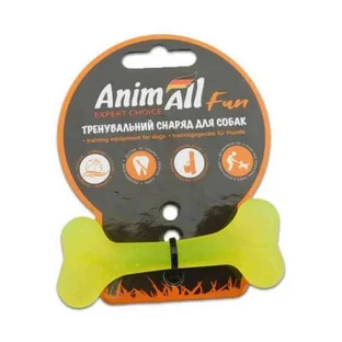 AnimAll (ЕнімАлл) Fun - Іграшка кістка для собак; 8 см (Жовтий)