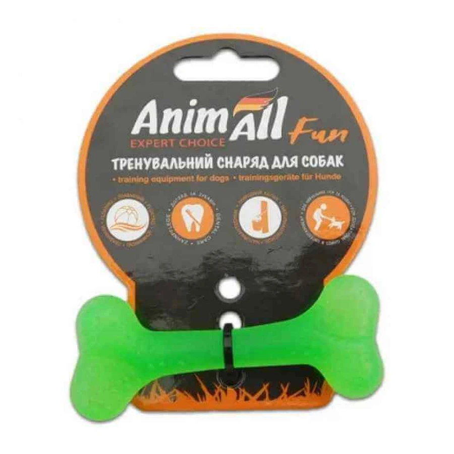 AnimAll (ЕнімАлл) Fun - Іграшка кістка для собак; 8 см (Зелений): ціни та характеристики