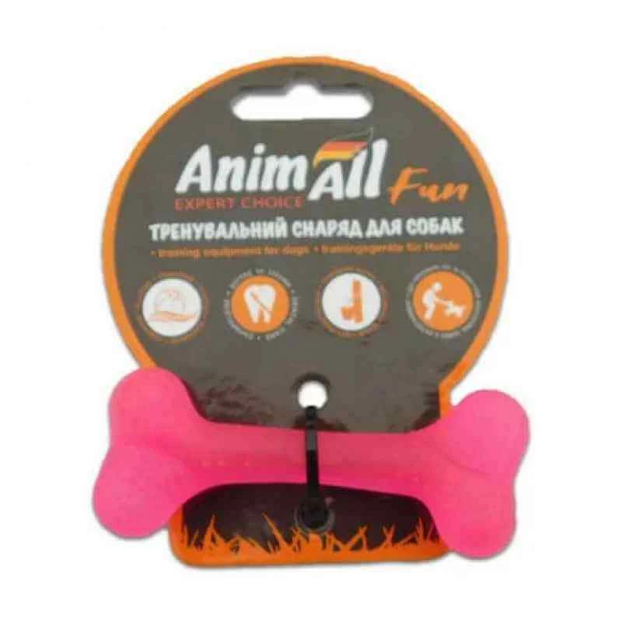 AnimAll (ЭнимАлл) Fun - Игрушка кость для собак; 8 см (Коралловый): цены и характеристики