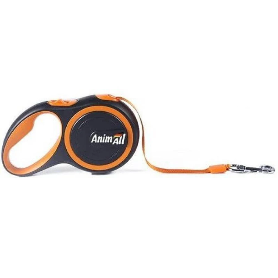AnimAll (ЭнимАлл) L - Поводок-рулетка для собак, лента (5 м, до 50 кг); L (Оранжевый): цены и характеристики
