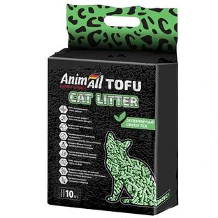 AnimAll (ЭнимАлл) Tofu - Наполнитель соевый для кошачьего туалета; 10 л (Green Tea)