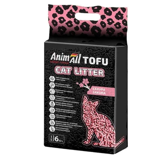 AnimAll (ЭнимАлл) Tofu - Наполнитель соевый для кошачьего туалета; 6 л (Sakura)