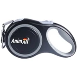 AnimAll (ЭнимАлл) Поводок-рулетка для собак, лента (5 м, до 25 кг); M (Серый)
