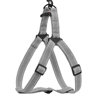Bronzedog (Бронздог) Cotton Harness Dog Standard - Шлея Стандарт рефлекторная из брезента для собак; 1,6х40-53 см (Серый)