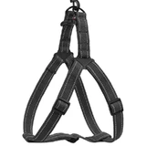 Bronzedog (Бронздог) Cotton Harness Dog Standard - Шлея Стандарт рефлекторная из брезента для собак; 2,0х45-56 см (Графит)