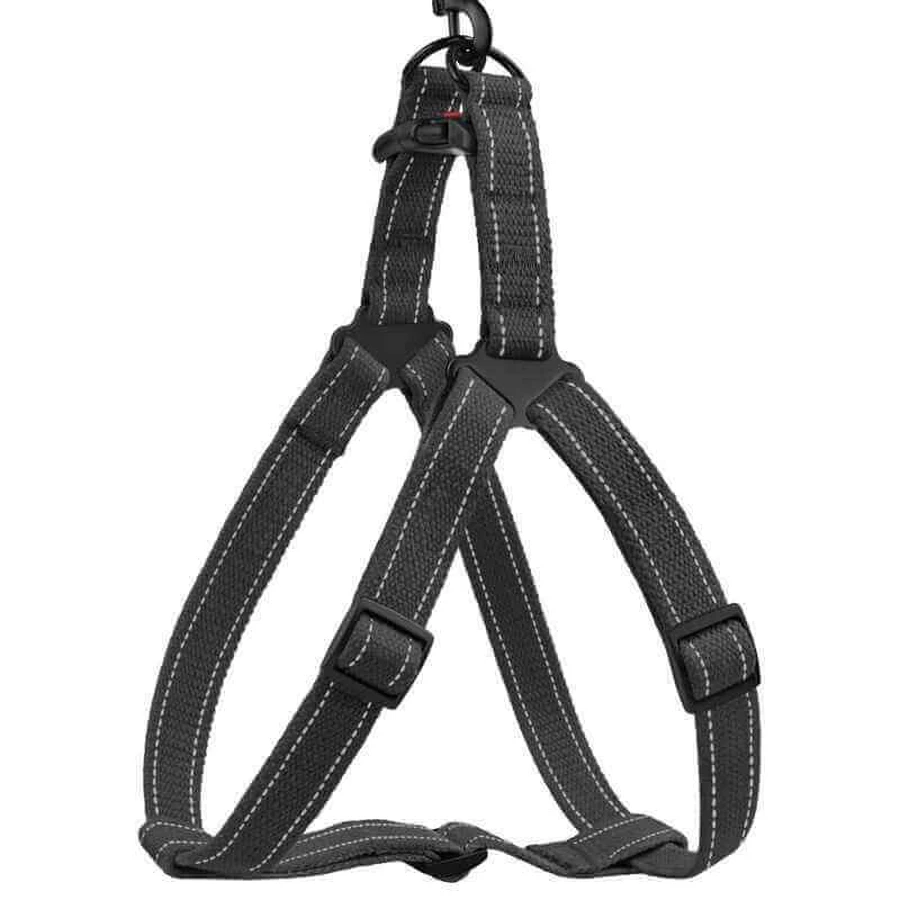 Bronzedog (Бронздог) Cotton Harness Dog Standard - Шлея Стандарт рефлекторна з брезенту для собак; 2,0х45-56 см (Графіт): ціни та характеристики