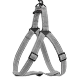 Bronzedog (Бронздог) Cotton Harness Dog Standard - Шлея Стандарт рефлекторная из брезента для собак; 2,0х45-56 см (Серый)