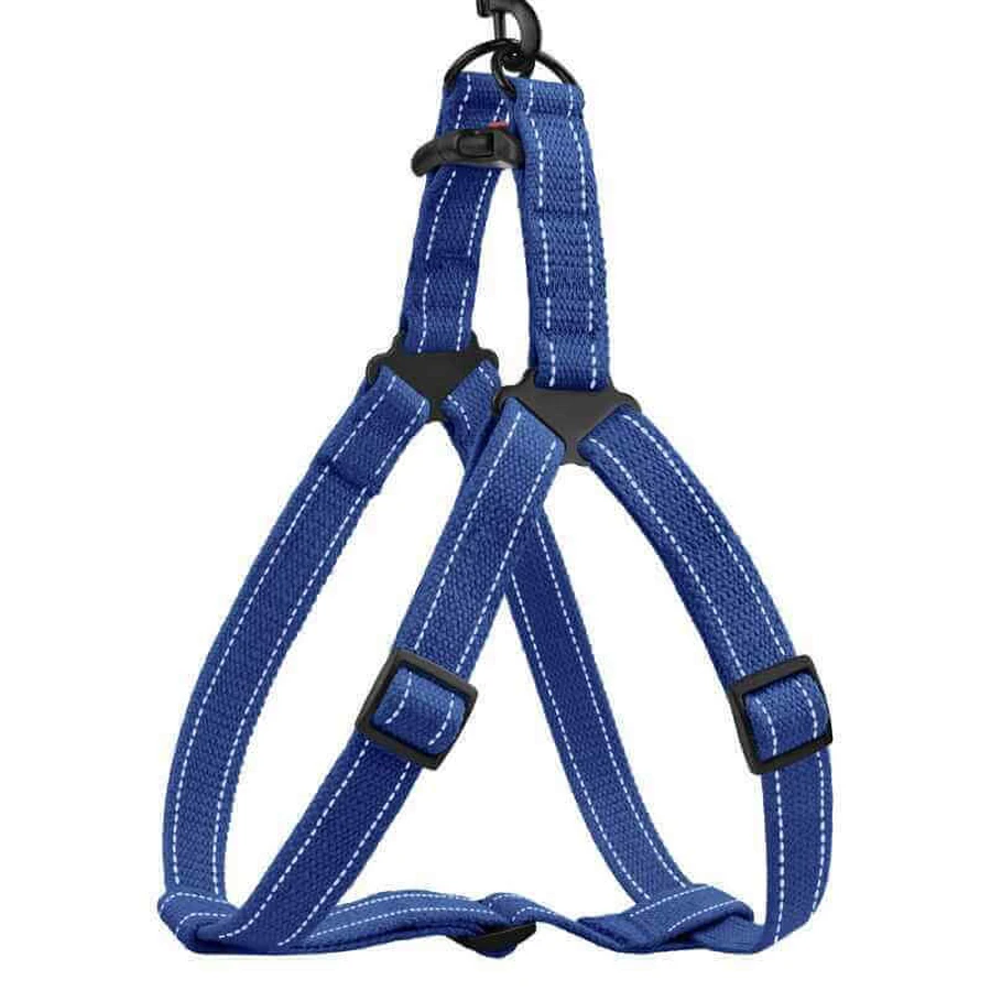 Bronzedog (Бронздог) Cotton Harness Dog Standard - Шлея Стандарт рефлекторна з брезенту для собак; 2,5х58-71 см (Синій): ціни та характеристики