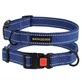 Bronzedog (Бронздог) Dog Collar Cotton - Нашийник світловідбивний брезентовий для собак; 2,5х43-66 см (Синій)