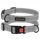 Bronzedog (Бронздог) Dog Collar Cotton - Ошейник светоотражающий брезентовый для собак; 2,5х43-66 см (Серый)